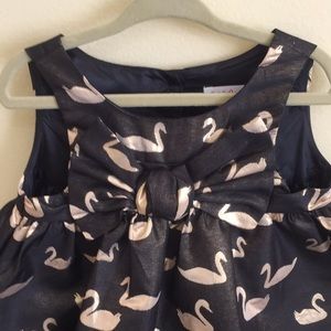 Gold swan party dress for 18 months